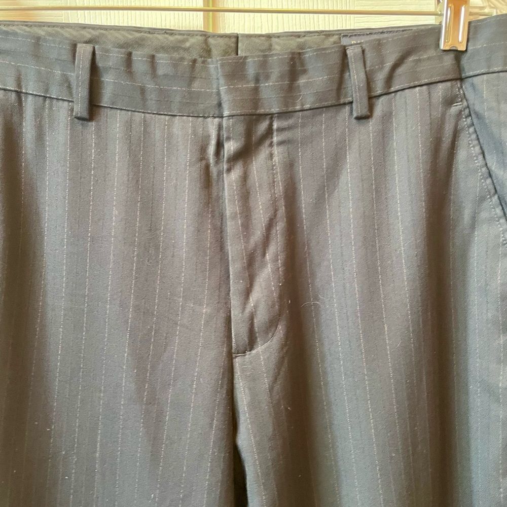 NAVY BLUE PINSTRIPE PANTS BY BANANA REPUBLIC SIZE 32/30 EUC - Picture 4 of 7